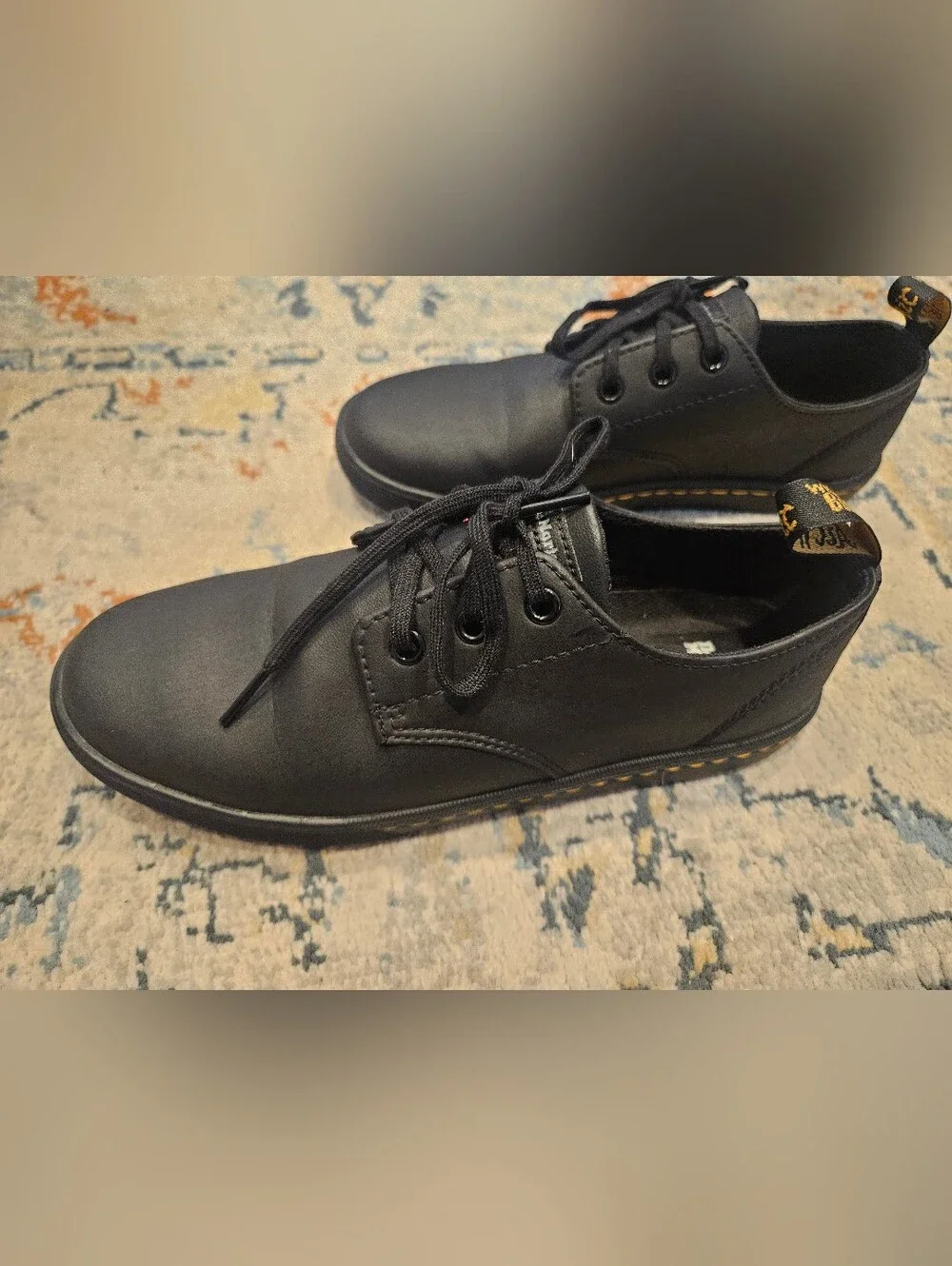 Dr. Martens Santanita Black Canvas Low Top Sneakers 3-Eye Size 7
